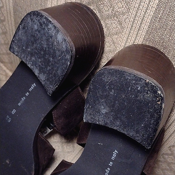 Calvin Klein Double Band Suede Logo Sandals - Picture 6 of 14